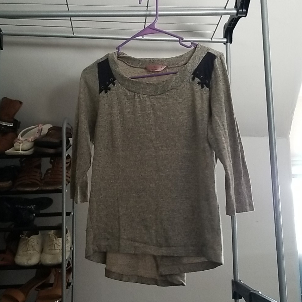 Taupe and black sweater